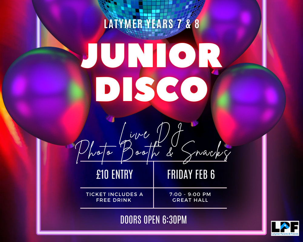 Year 7 and 8 Junior Disco 2026